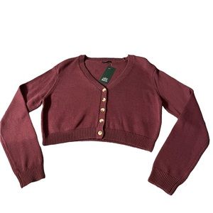 SOLD Wild Fable Maroon crop sweater size M